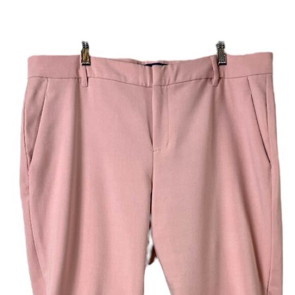 Old Navy Harper Pants Ankle Mid Rise Slim Fit Stretch Pink Rose Women’s Size 16 - Picture 3 of 7